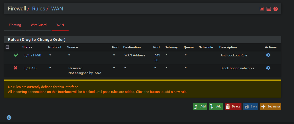 Firewall Wan Default