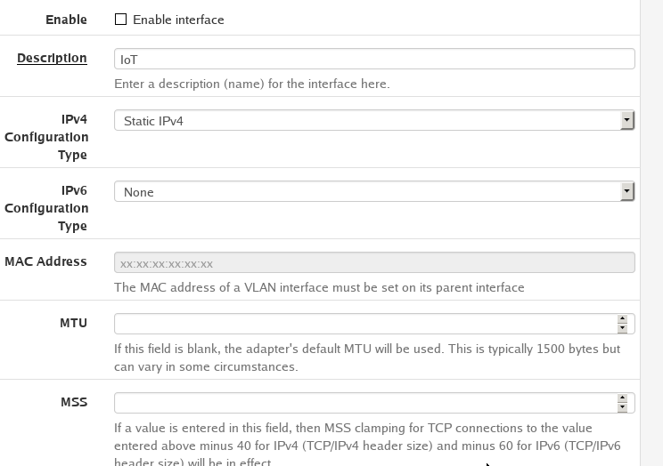 IOT VLAN Config