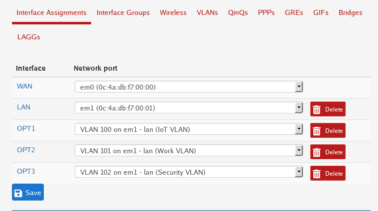 Repeat Interface Assignment