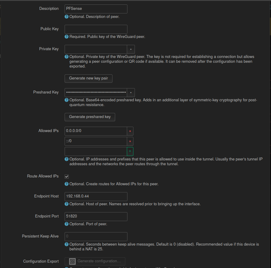 wg0 Peer Config