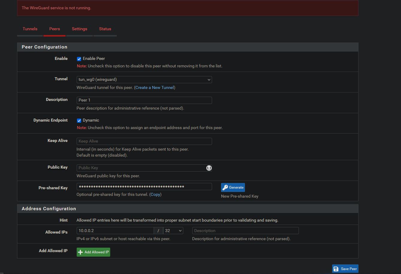 Wireguard Peer